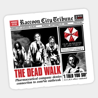 Raccoon City Tribune Sticker